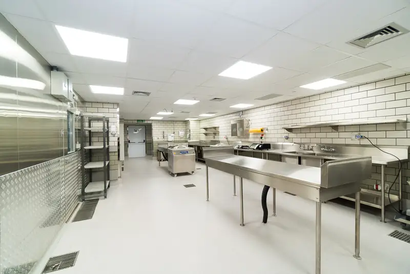 Completed professional kitchen after the retrofit